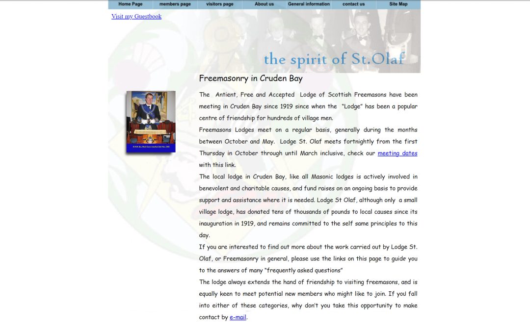 Lodge Website Launch – 2002