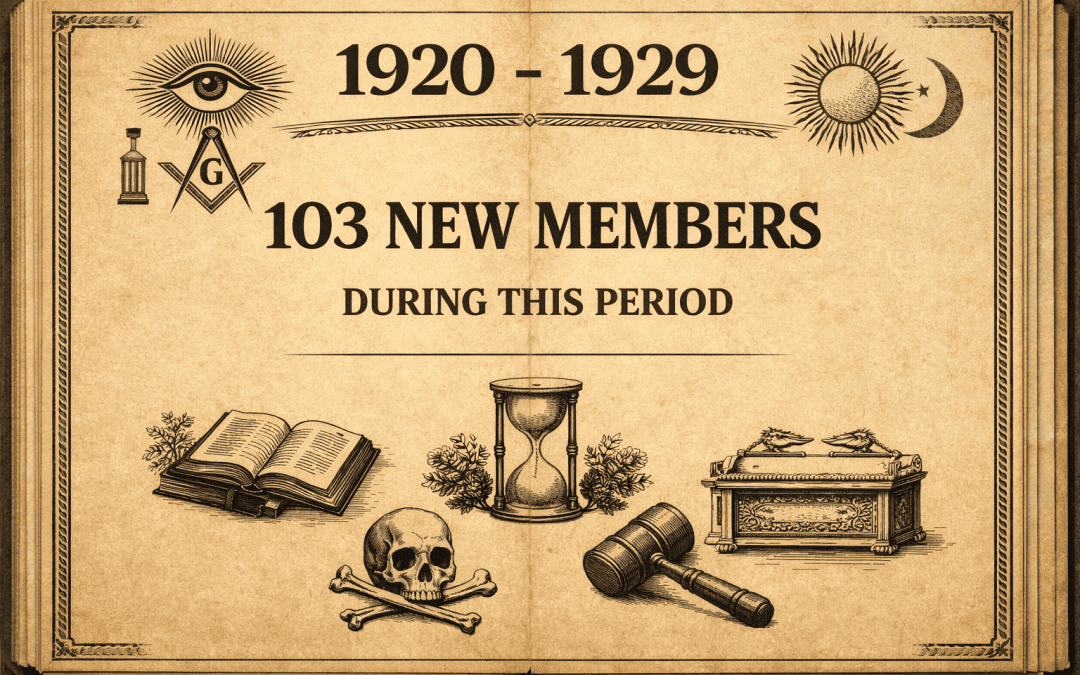 1920 – 1929 – 96 initiates 7 Affiliates